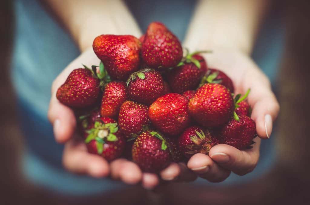 Fresh Strawberries In The Market